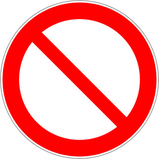Verbotsschilder, Verbotszeichen nach DIN 4844-2